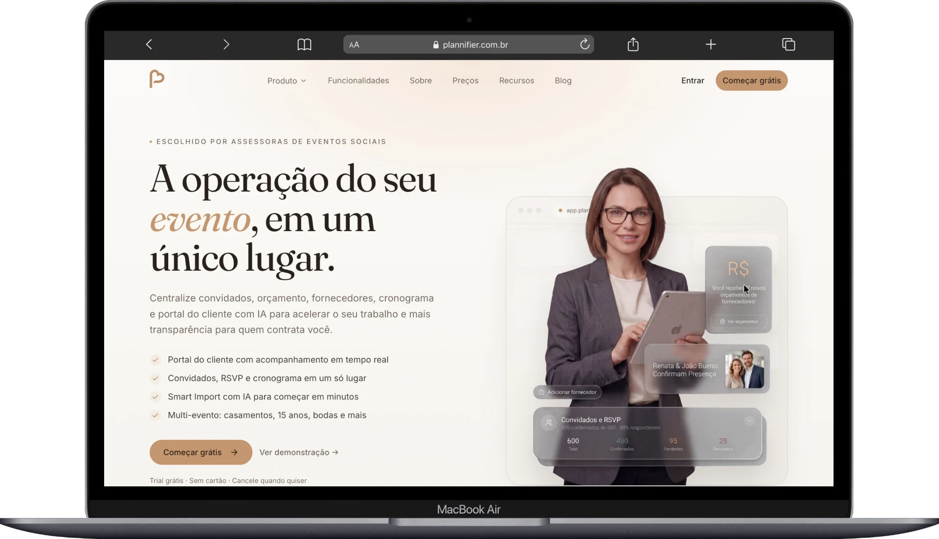 Projeto Plannifier desenvolvido pela Web Star Studio